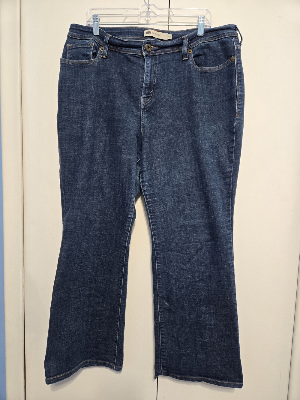 Levi's 580 Bootcut Jeans Women's 18W Dark Wash Stretch Denim